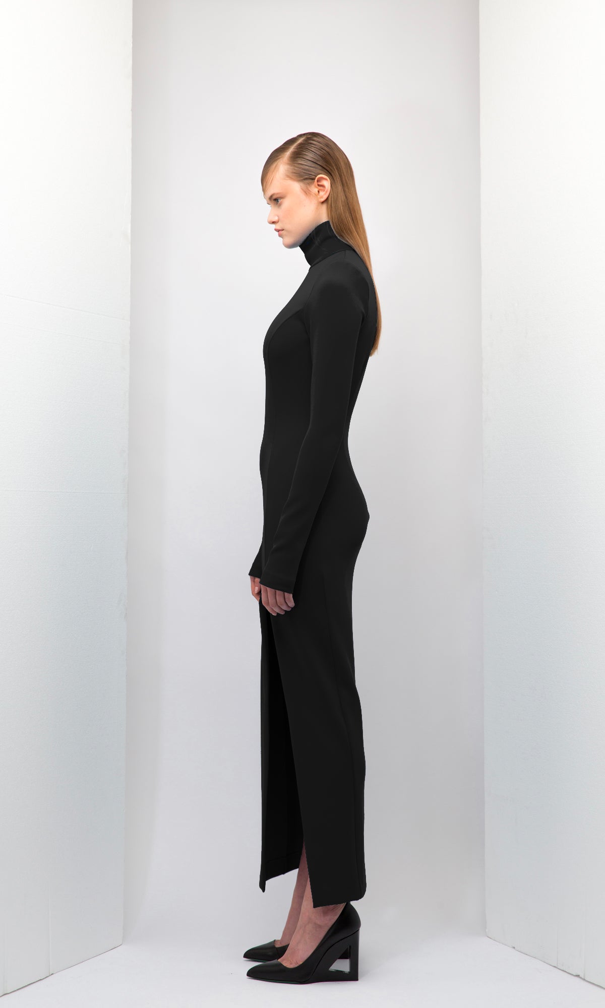 Turtle Neck Long Dress