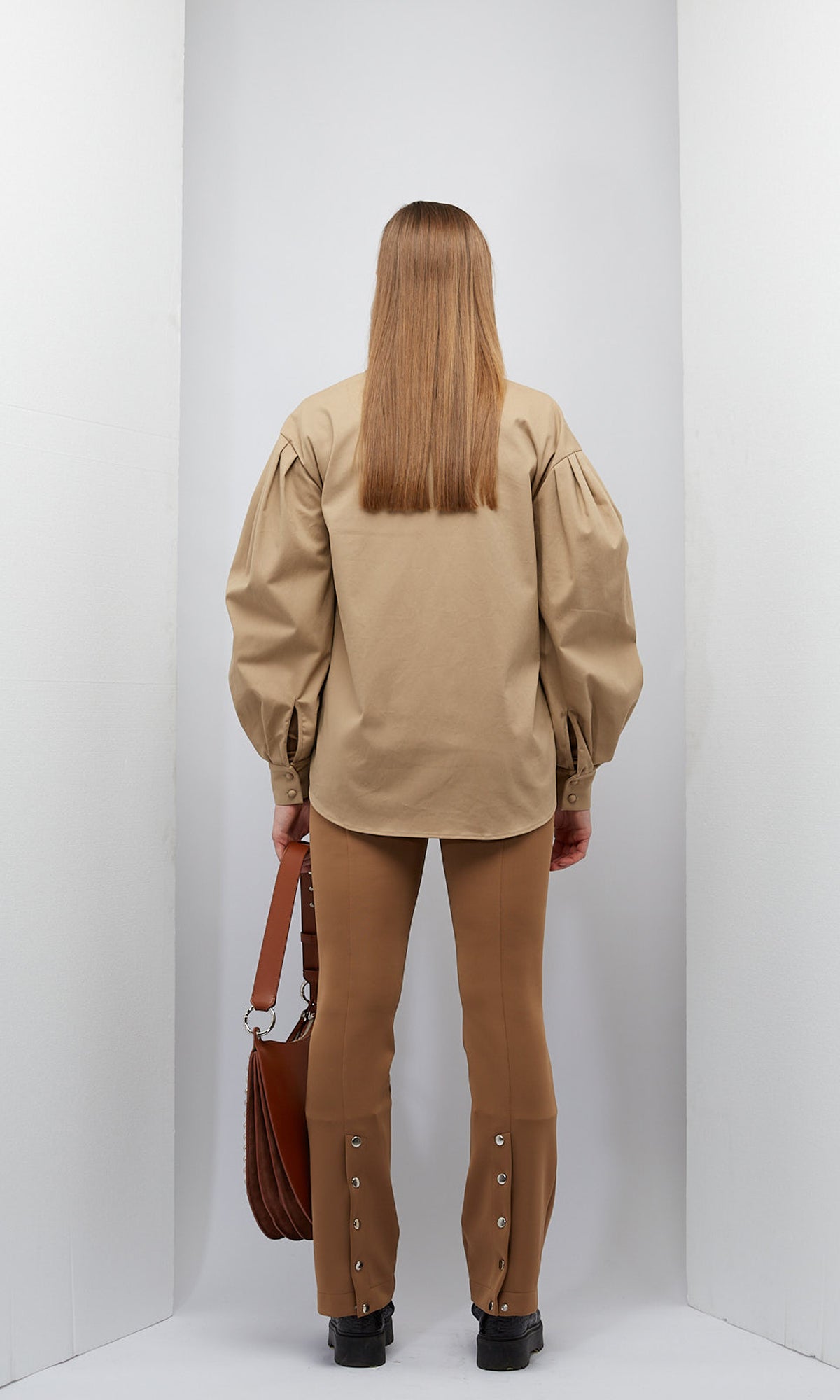 Puff Sleeve Over Shirt