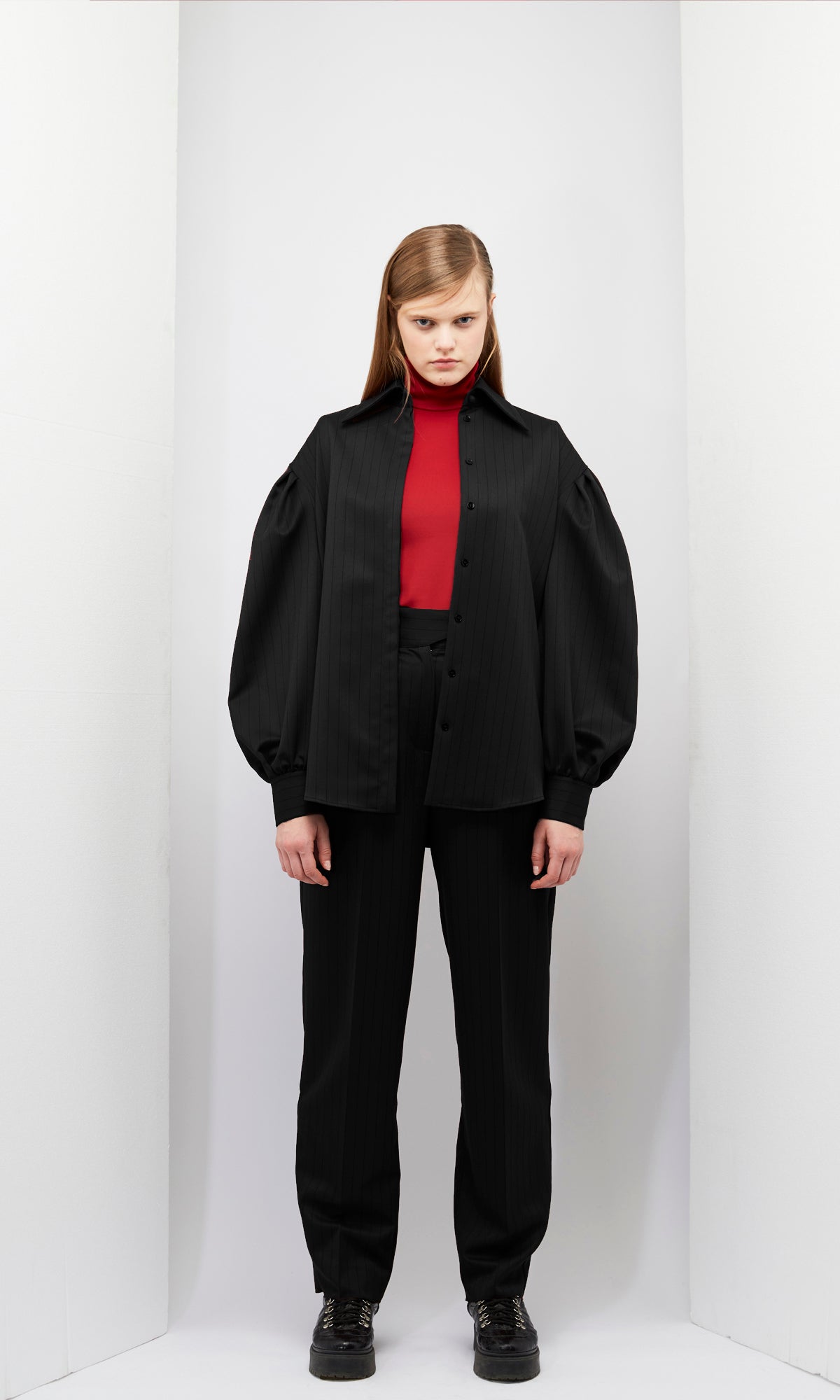 Puff Sleeve Over Shirt