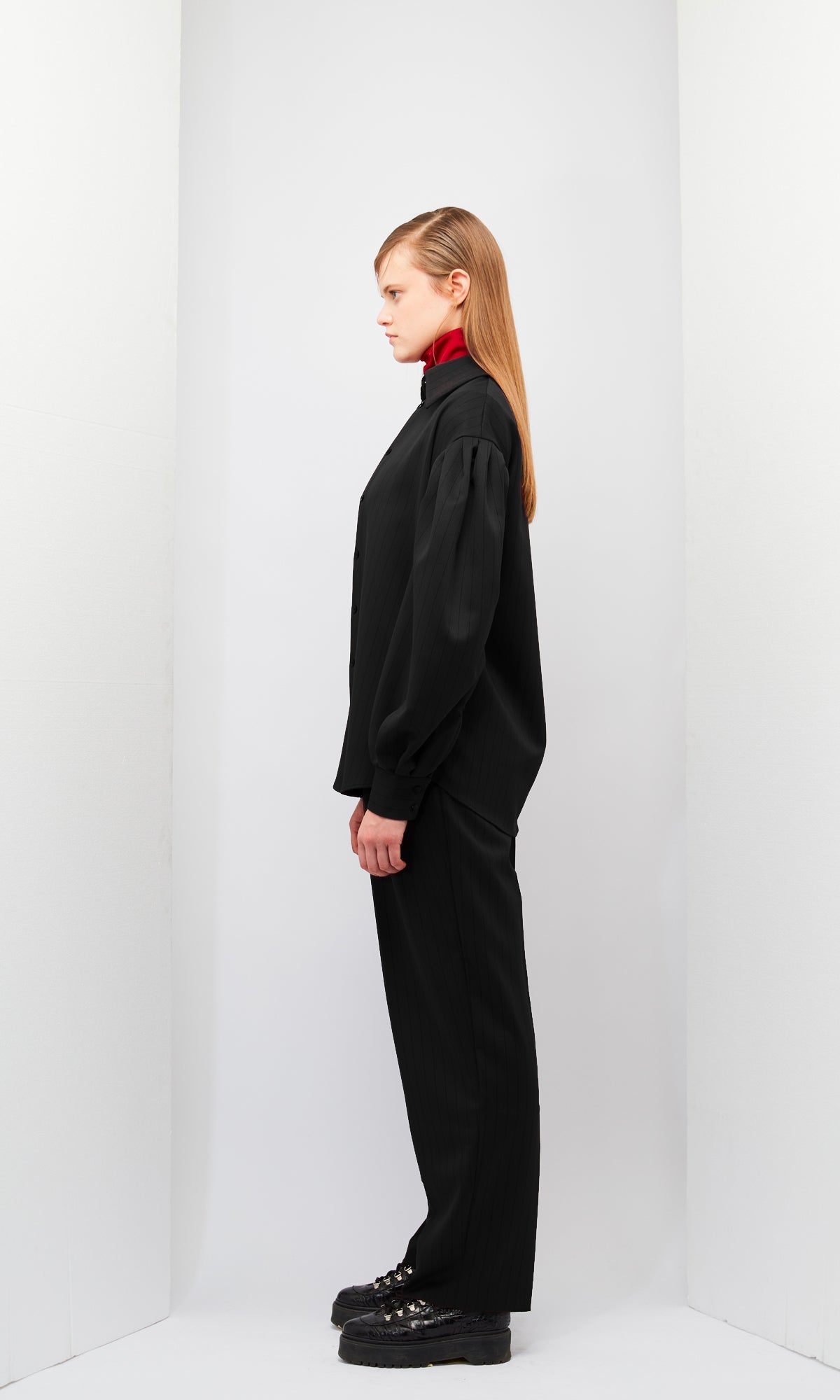 Puff Sleeve Over Shirt
