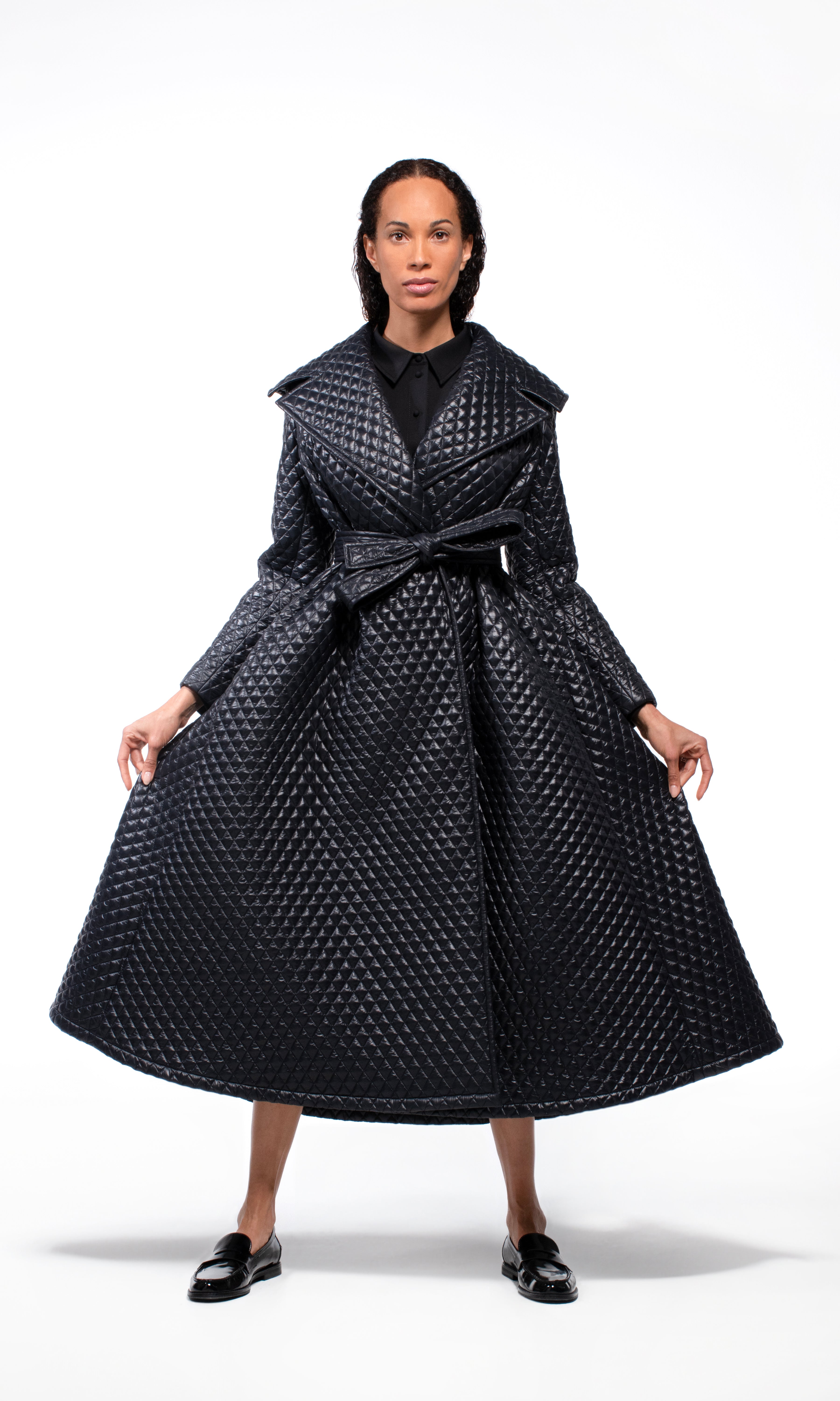 Sara Battaglia Quilted Coat