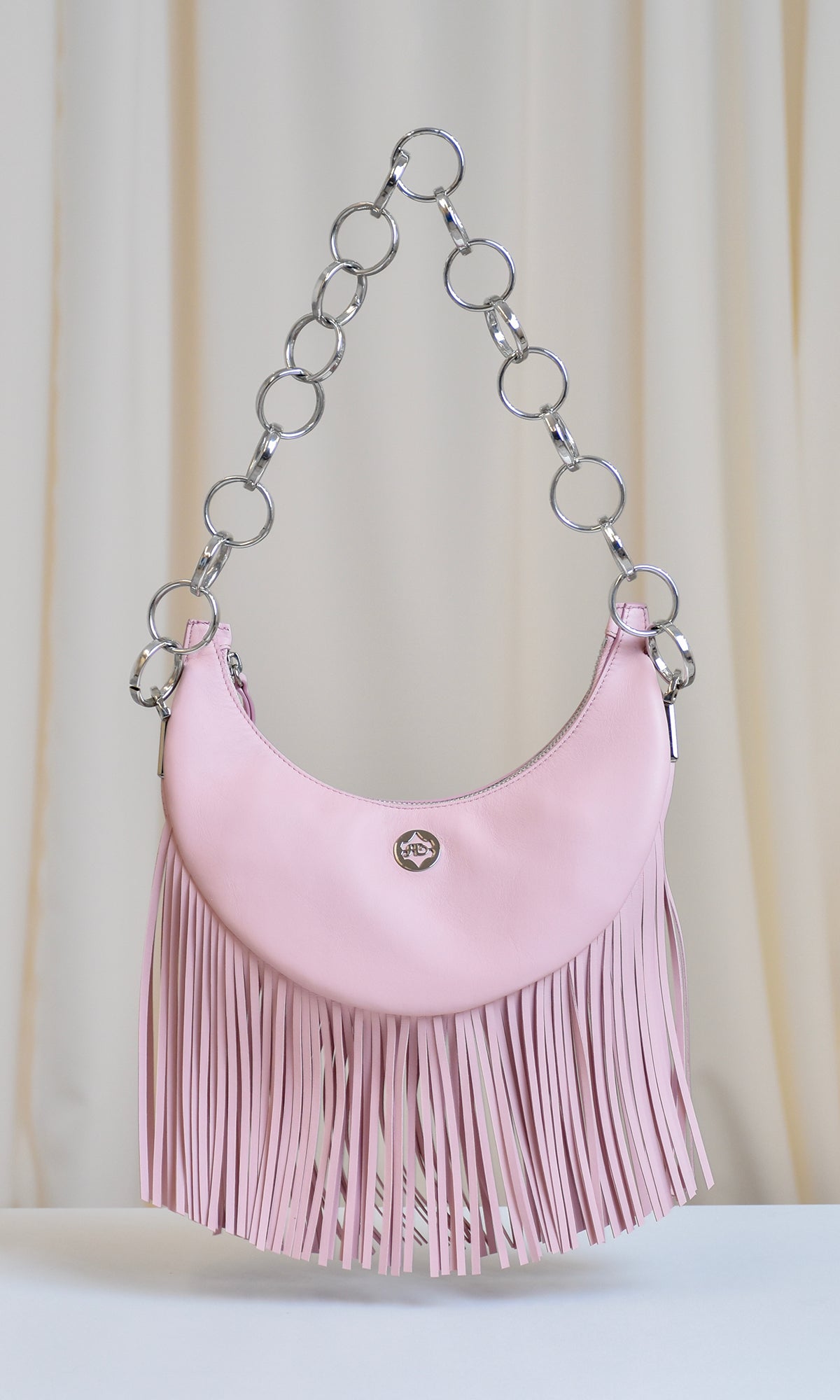 Sara Battaglia Banana Shoulder Bag Fringed